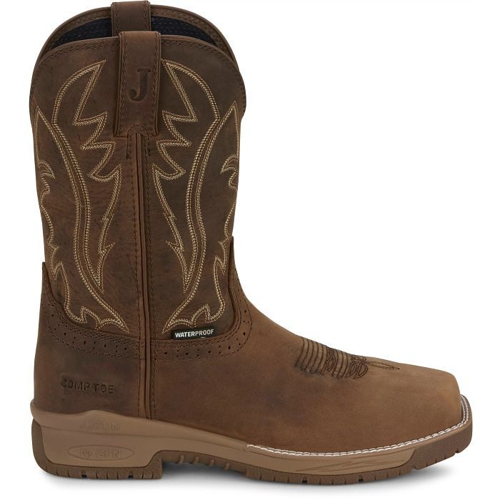 トップス justin Justin Nitread Taupe #CR3207 Men's 11